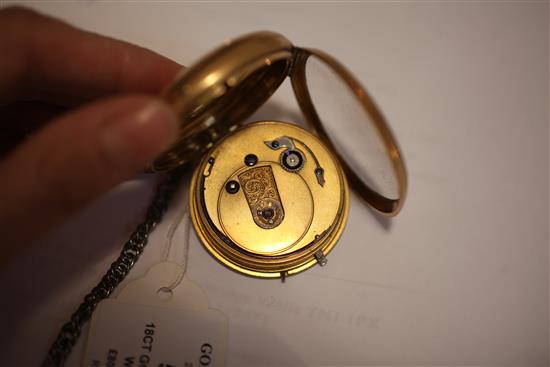 A Victorian 18ct gold keywind lever pocket watch by Henry Reynolds Lemon, Liverpool,